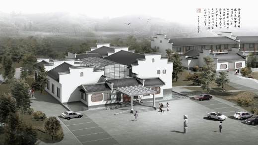 传统仿古中式徽派建筑民俗民居住宅马头墙SU模型CAD图纸大样详图缩略图