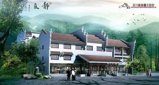 传统仿古中式徽派建筑民俗民居住宅马头墙SU模型CAD图纸大样详图缩略图