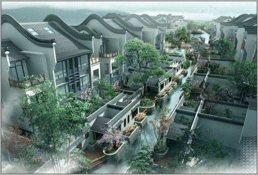 传统仿古中式徽派建筑民俗民居住宅马头墙SU模型CAD图纸大样详图缩略图