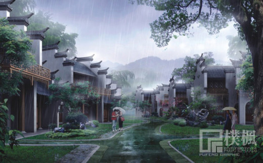 传统仿古中式徽派建筑民俗民居住宅马头墙SU模型CAD图纸大样详图缩略图