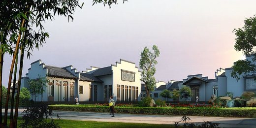 传统仿古中式徽派建筑民俗民居住宅马头墙SU模型CAD图纸大样详图缩略图