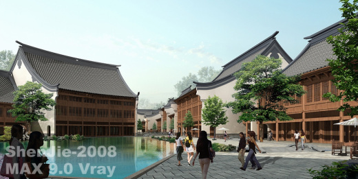 传统仿古中式徽派建筑民俗民居住宅马头墙SU模型CAD图纸大样详图缩略图