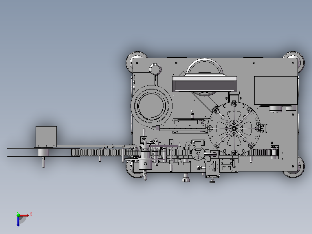 全自动编带机检测机俯视图