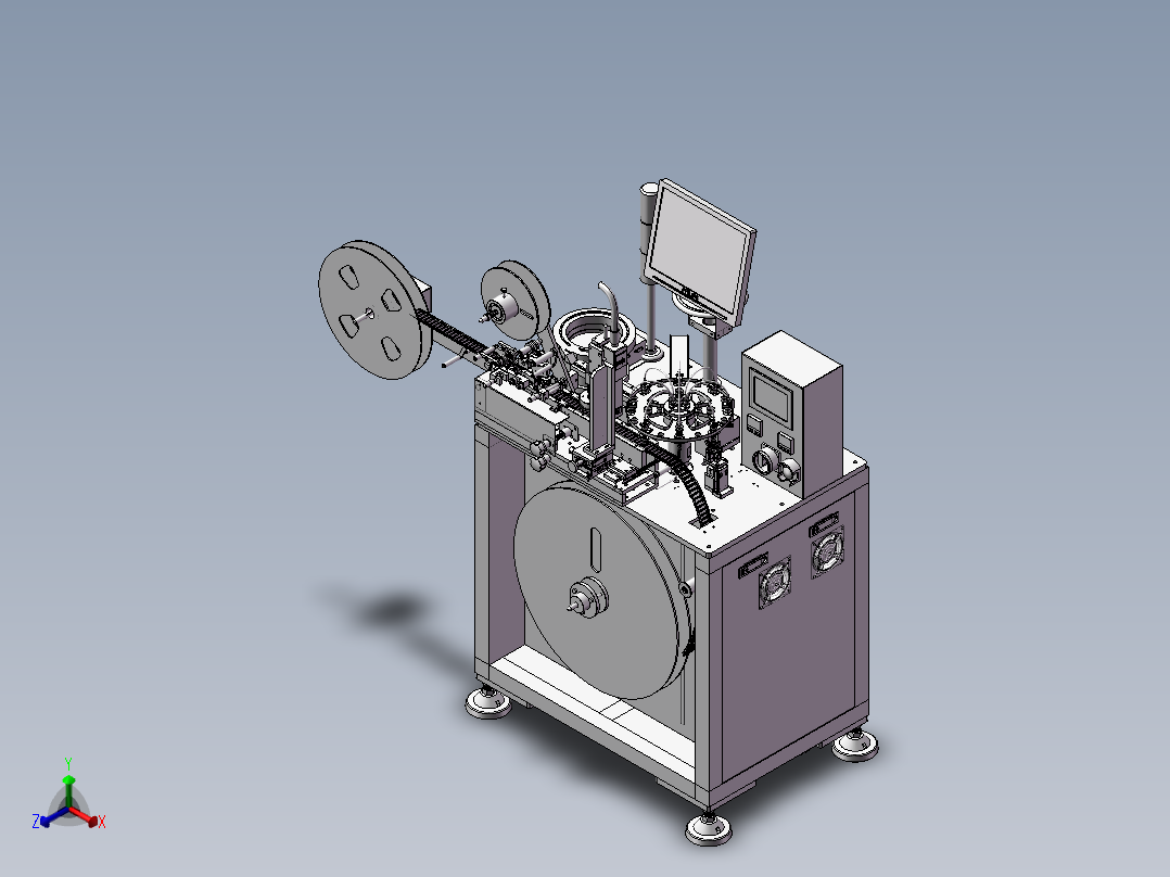 全自动编带机检测机正等轴测图