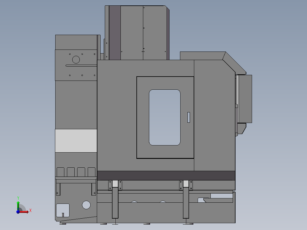 B11-加工中心机床外围钣金前视图
