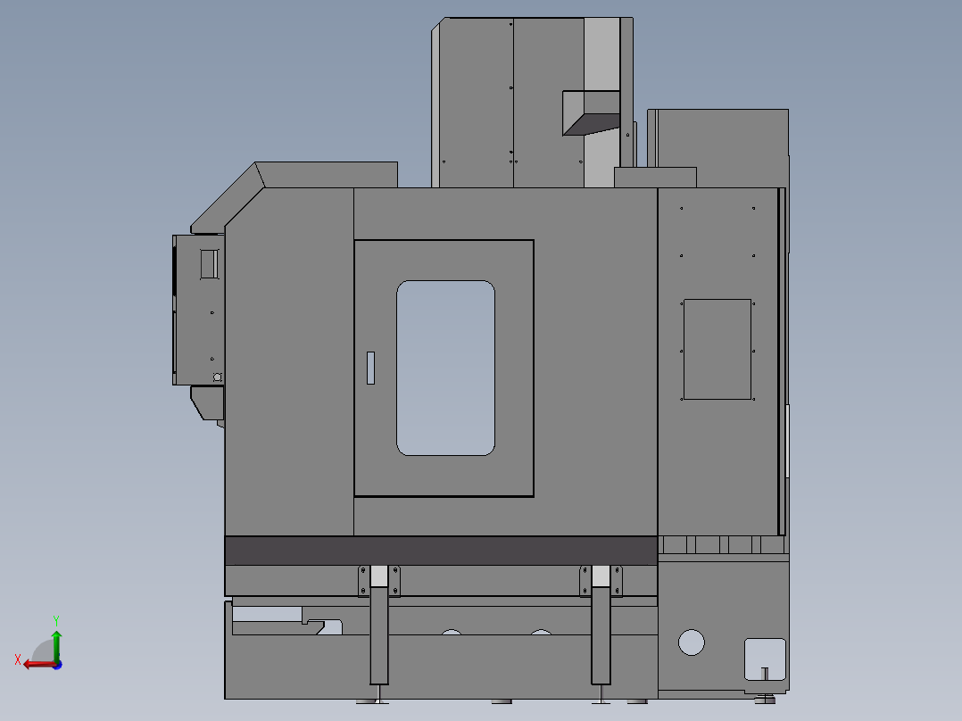 B11-加工中心机床外围钣金后视图