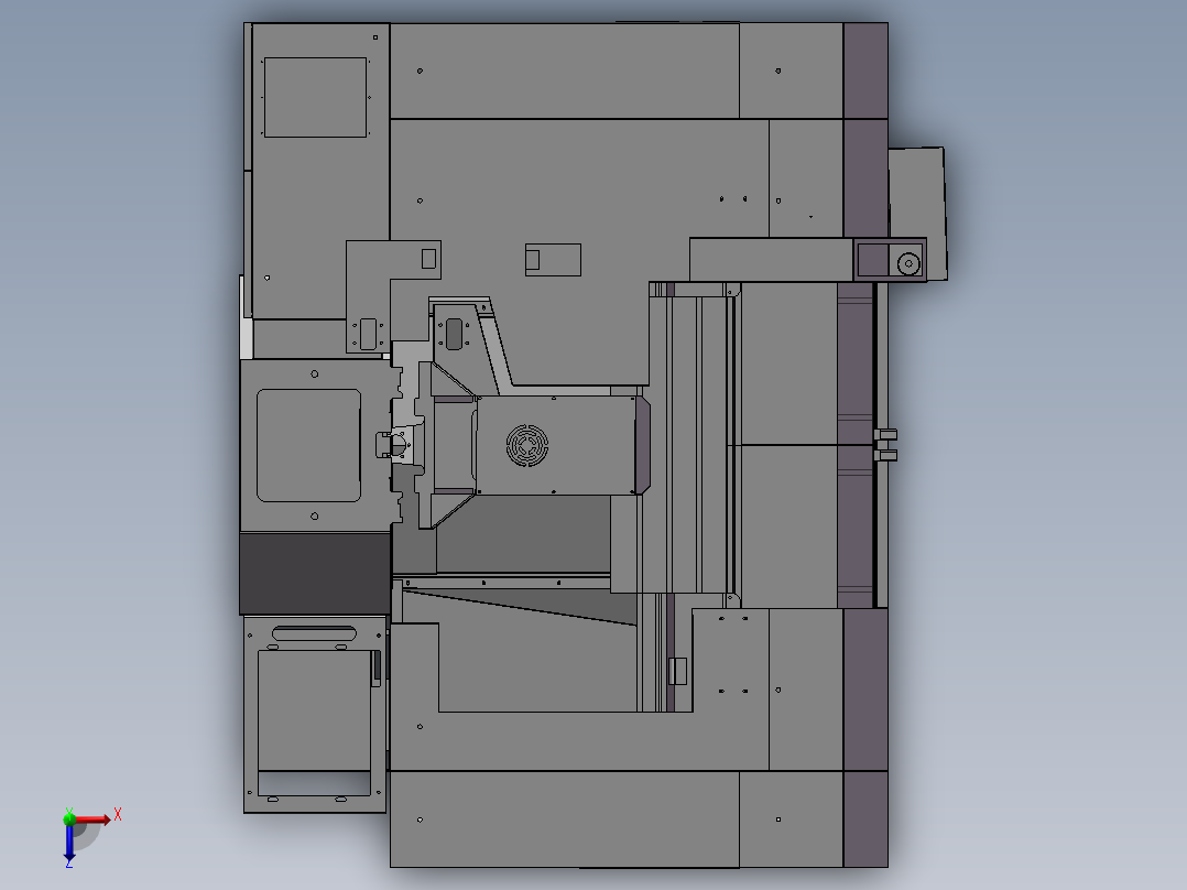 B11-加工中心机床外围钣金俯视图