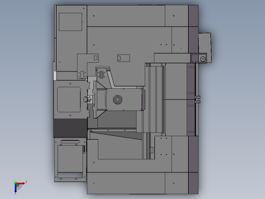 B11-加工中心机床外围钣金俯视缩略图