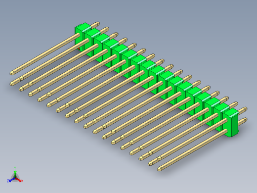 彩色公头100mil（2.54mm）系列-DS1021_green_2x17p_100mil_Type19_rev1.0