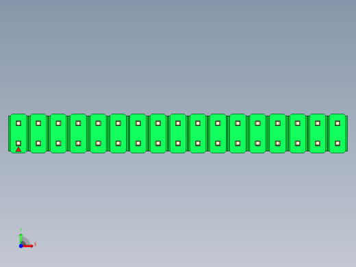 彩色公头100mil（2.54mm）系列-DS1021_green_2x17p_100mil_Type19_rev1.0前视缩略图