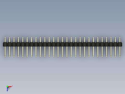 彩色公头100mil（2.54mm）系列-DS1021_black_2x27p_100mil_Type1_rev1.0俯视缩略图