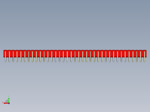 彩色公排针 100mil 2.54mm 系列-DS1022_red_2x37p_100mil_TypeD_rev1.0后视缩略图