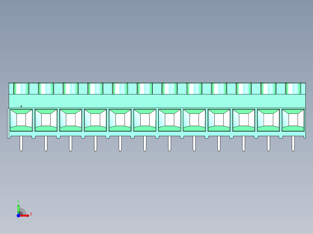 DEGSON DG636 系列 6.357.629.52mm 接线端子-DG636-9.52-12P-14-00AH前视图