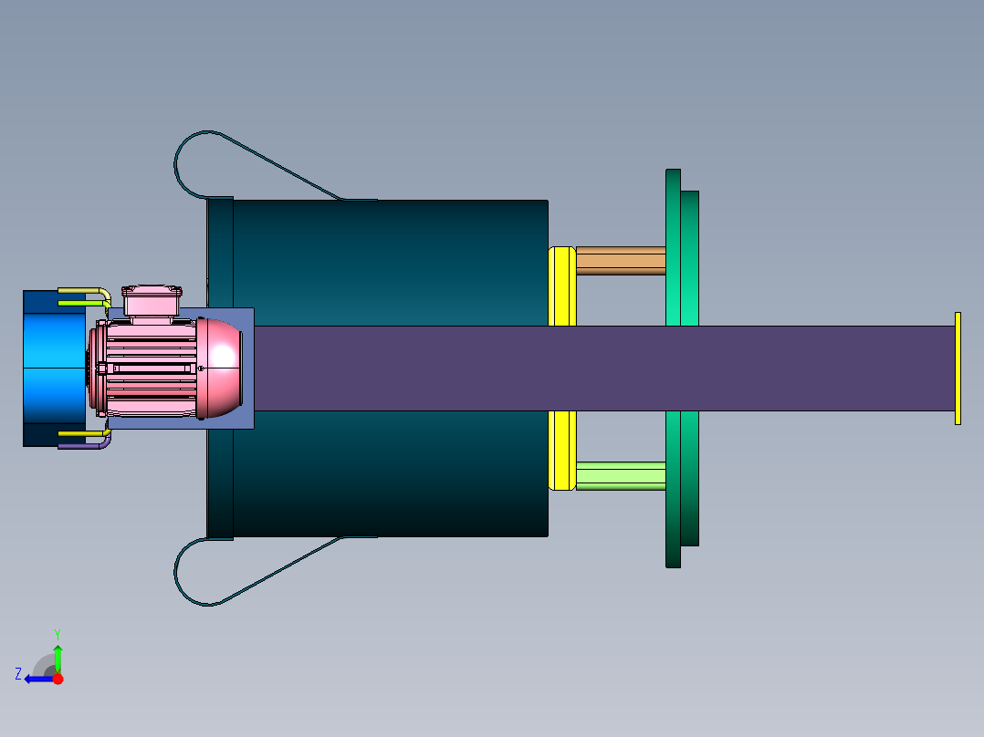 胶水油漆油墨乳化搅拌机右视图