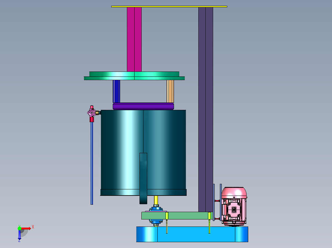 胶水油漆油墨乳化搅拌机俯视图