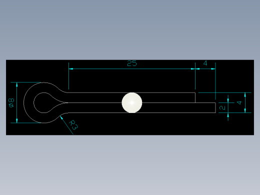 CAD格式机械制图二维100例练习-18 开口销