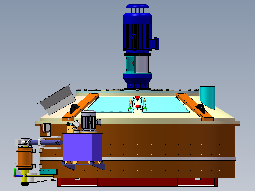 JN1500立轴行星搅拌机左视图