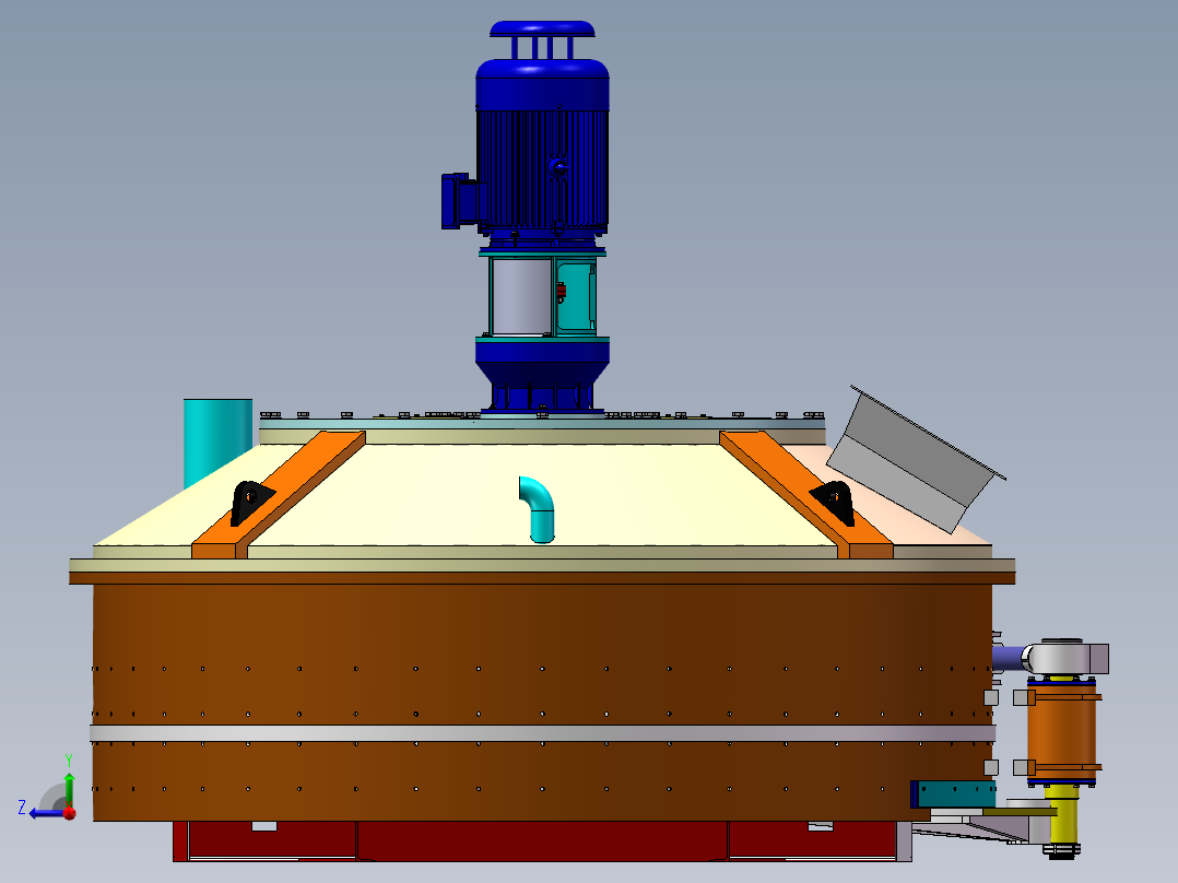 JN1500立轴行星搅拌机右视图