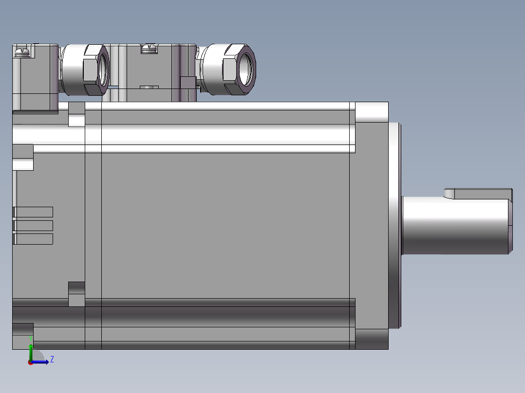 汇川伺服电机-MS1H1-40B30CB-(A)331Z（400W绝对值低惯量不带抱闸）左视图