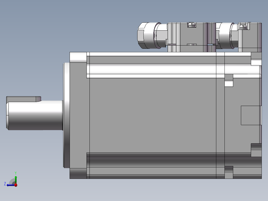 汇川伺服电机-MS1H1-40B30CB-(A)331Z（400W绝对值低惯量不带抱闸）右视图