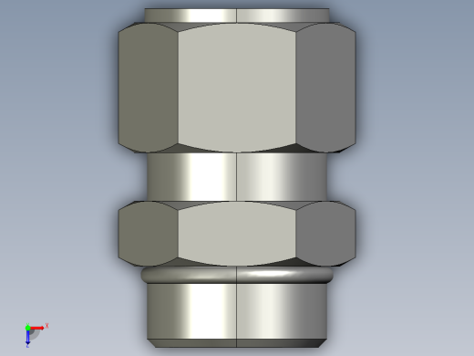 卡套式工业通用硬管接头16_f5bu-s俯视缩略图