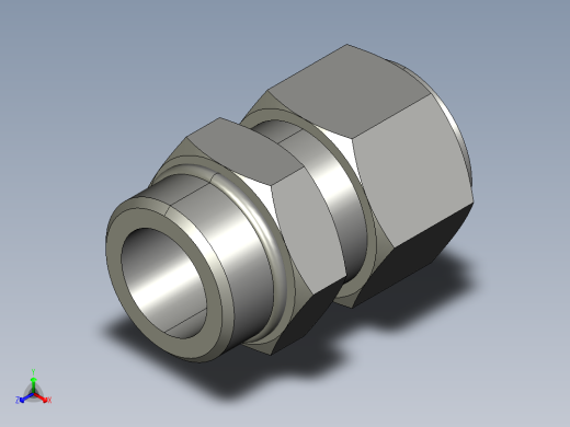 卡套式工业通用硬管接头16_f5bu-s正等轴测缩略图