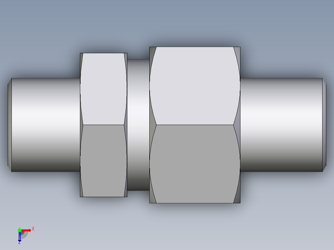 卡套式工业通用硬管接头EO_Weld_fitting_for_tubes_ASK630X3S俯视图