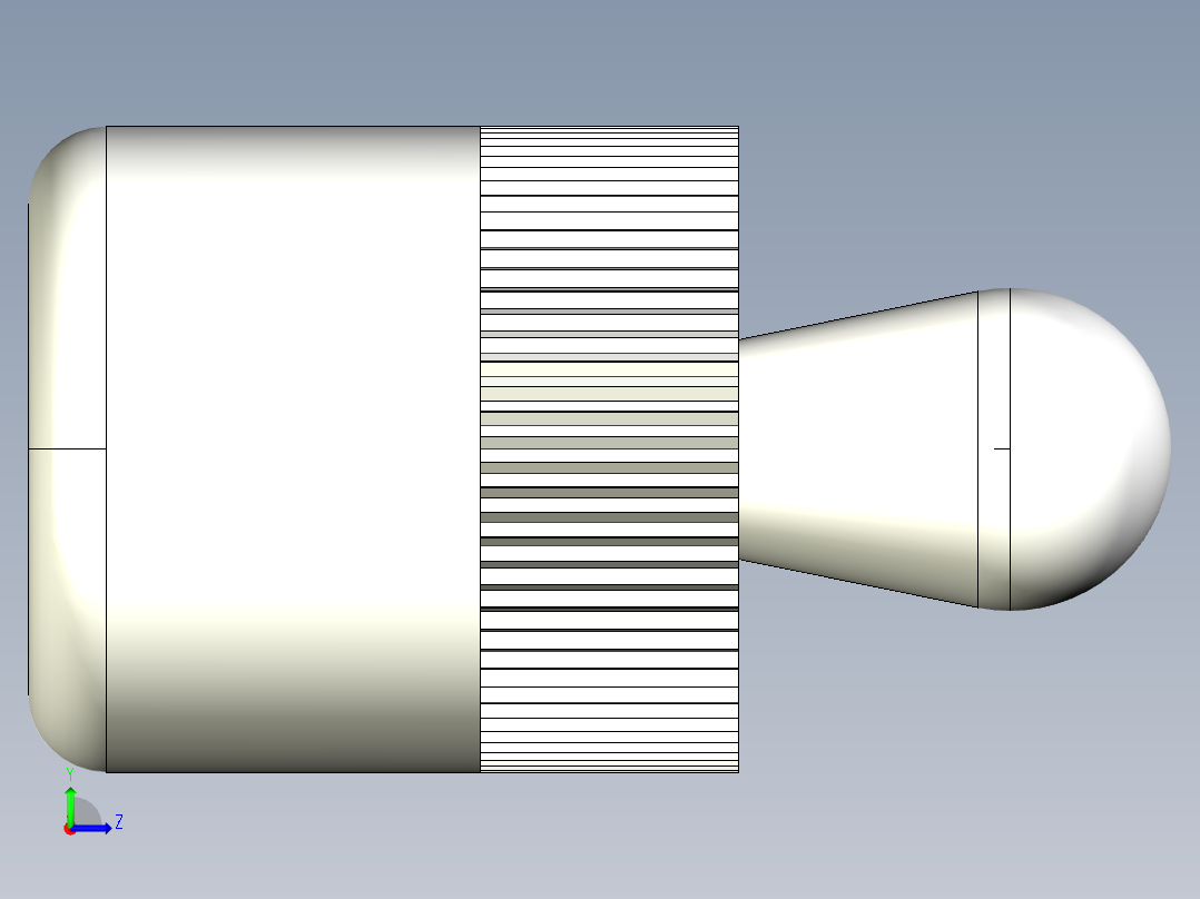 側向式定位柱(塑膠梢A)2215-3D多系列多零件图纸模型左视图