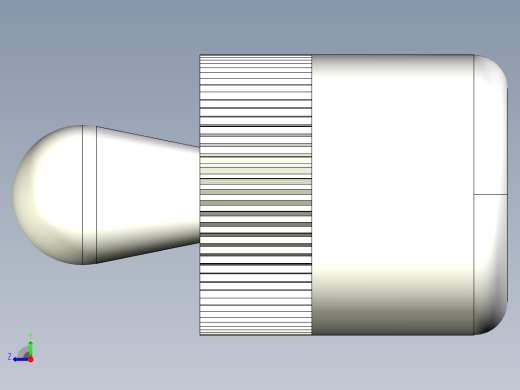 側向式定位柱(塑膠梢A)2215-3D多系列多零件图纸模型右视缩略图