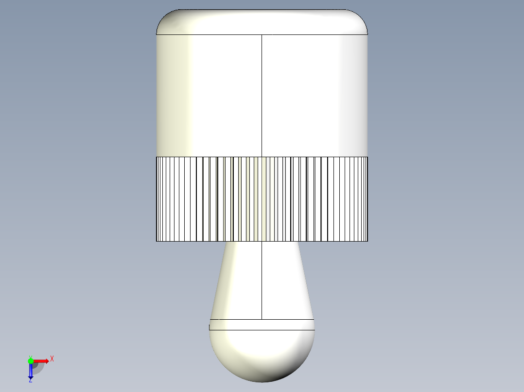 側向式定位柱(塑膠梢A)2215-3D多系列多零件图纸模型俯视图