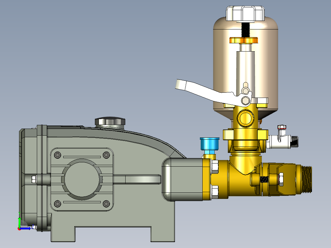 三缸住柱塞泵 左视图