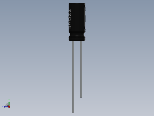 电容器 二极管 电阻器-Capacitor 220uF-10V右视缩略图