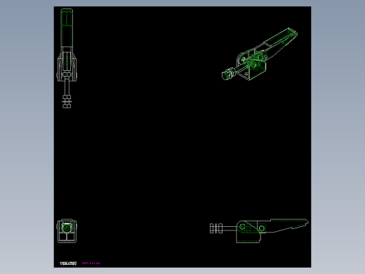 門閂式夾鉗SSP(D)-2D多系列多零件图纸模型