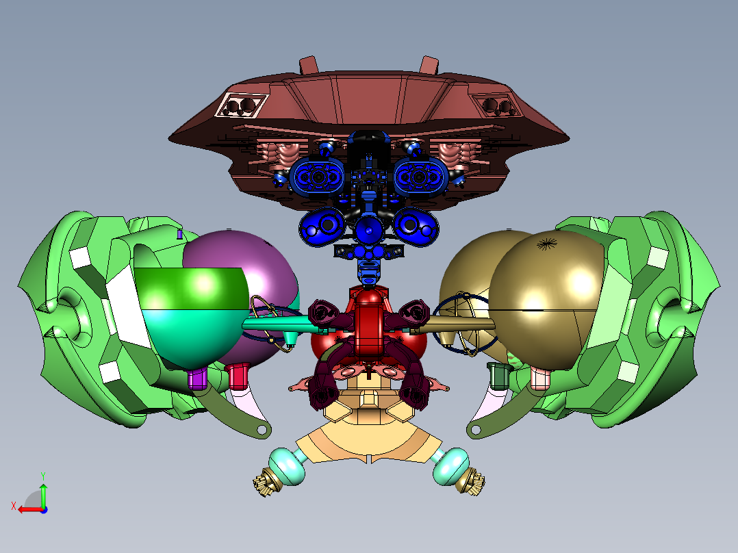怪兽型外星飞船后视图