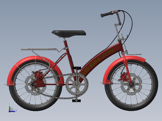 56---儿童单车（小型）sw2010三维图纸模型设计图纸左视缩略图