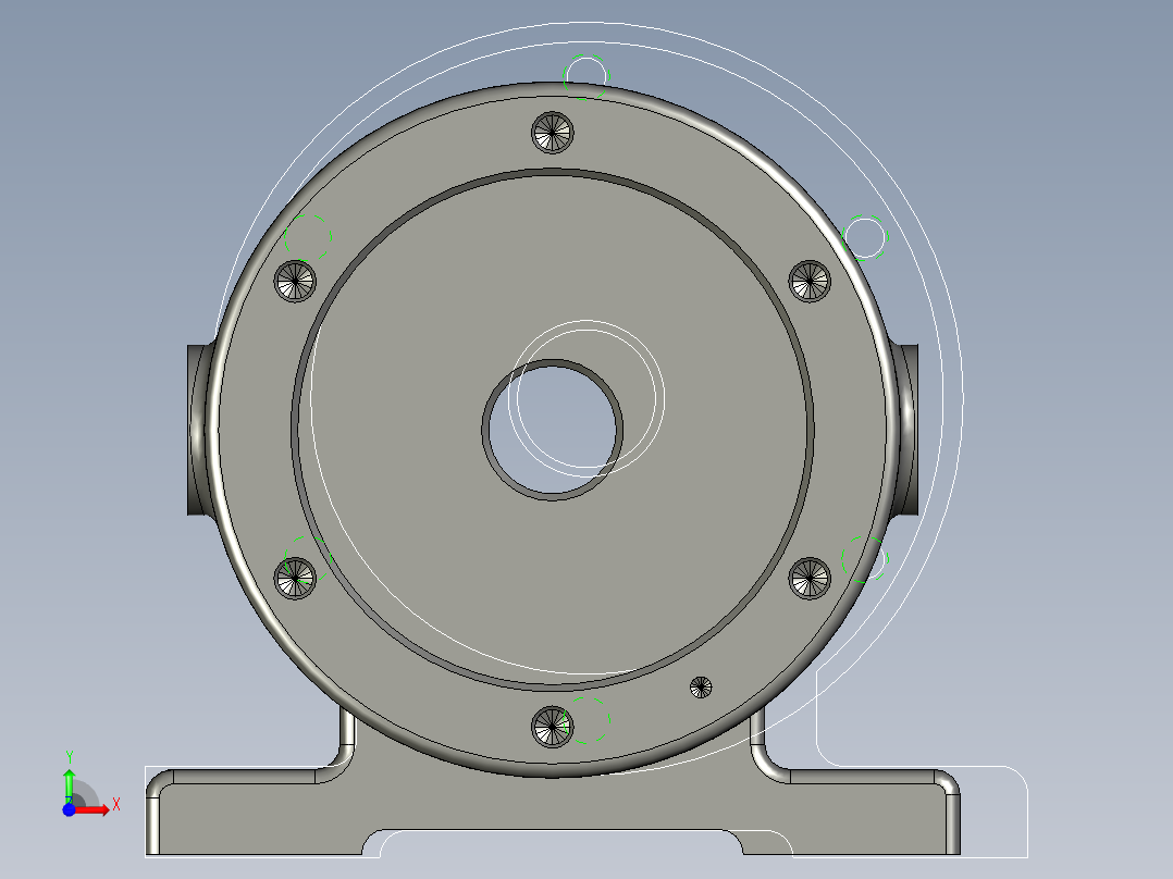 泵体镗孔夹具（CAD图+UG三维）前视图