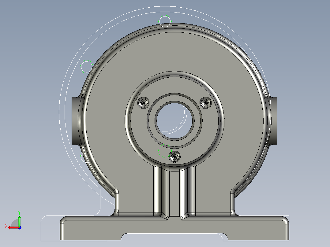 泵体镗孔夹具（CAD图+UG三维）后视图