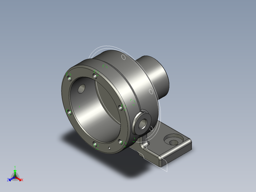泵体镗孔夹具（CAD图+UG三维）正等轴测图