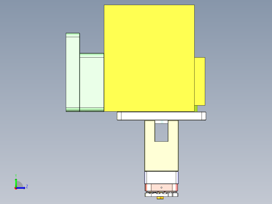 ZX550-笔记本CNC工装夹具三维模型CNC7-0521左视图