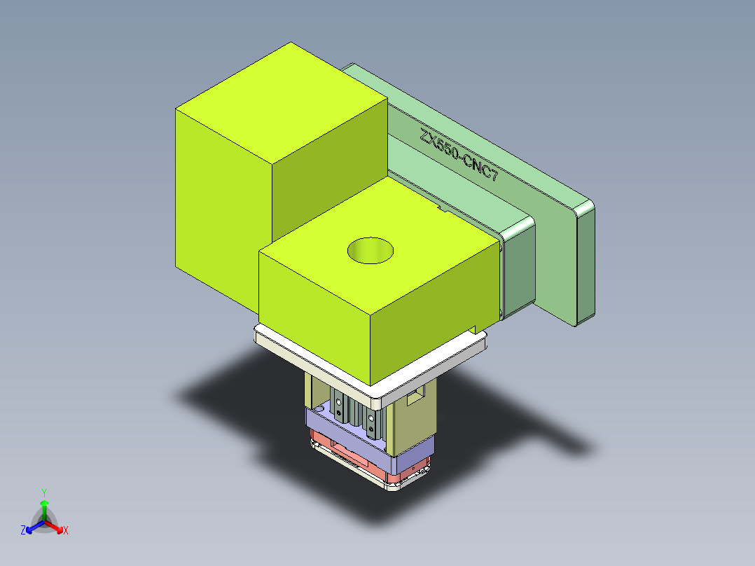 ZX550-笔记本CNC工装夹具三维模型CNC7-0521正等轴测图