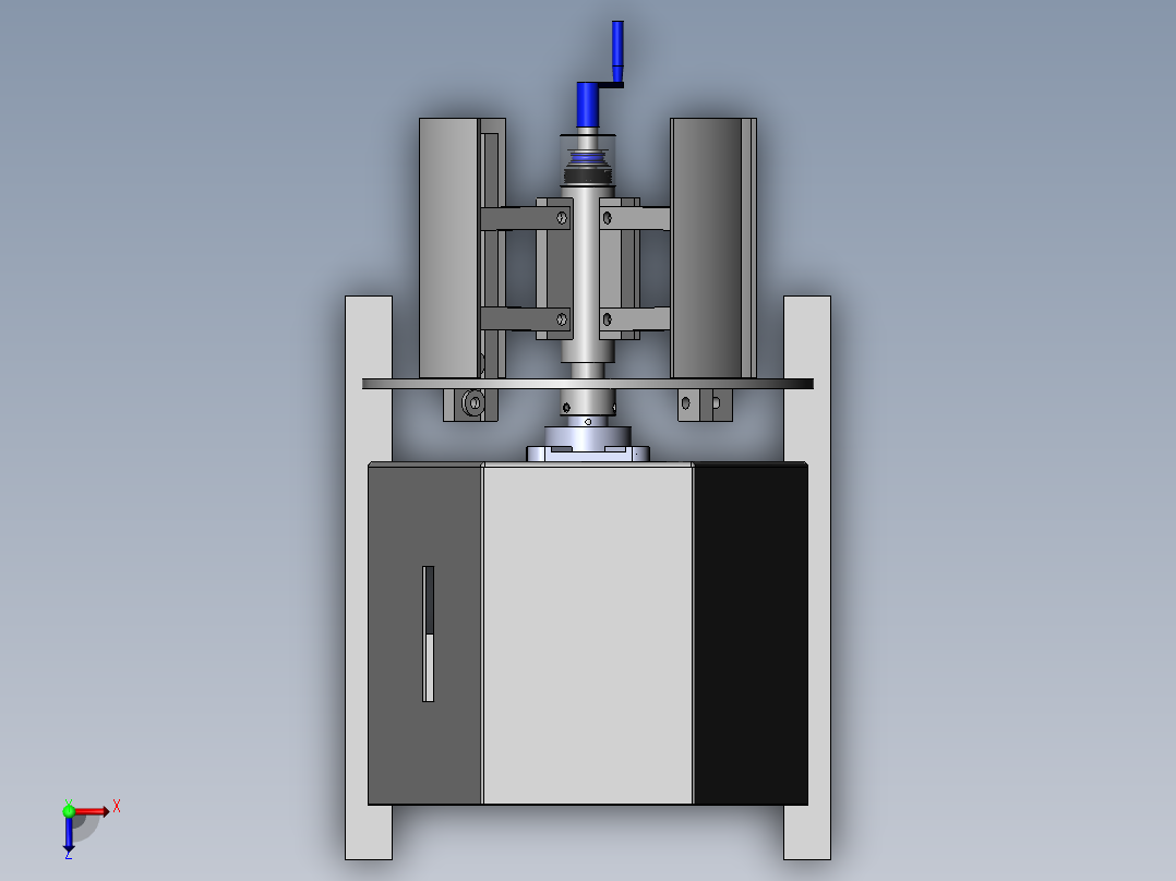 冲床放料机（sw20可编辑+工程图+bom）俯视图