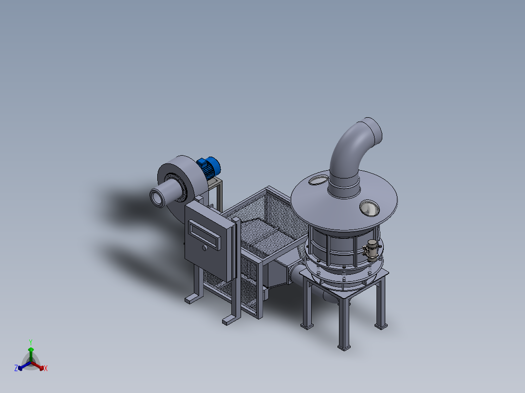 农用干燥机sw22可编辑正等轴测图