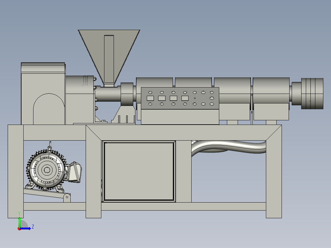 螺杆挤出机左视图