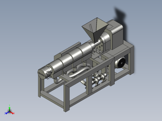 螺杆挤出机正等轴测缩略图