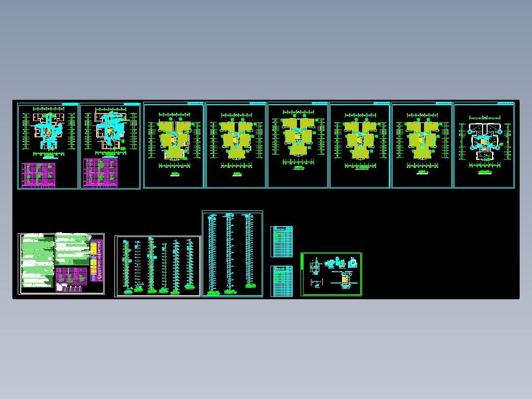高层住宅楼采暖、防排烟图纸全套
