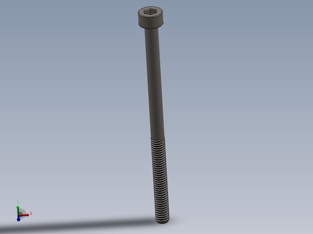Screw_DIN_912_M2.5x40_A2.SLDPRT公制内六角螺钉主视图