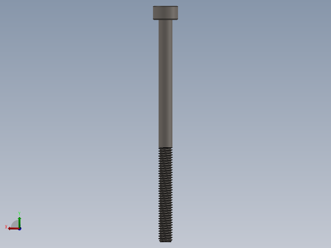 Screw_DIN_912_M2.5x40_A2.SLDPRT公制内六角螺钉后视图