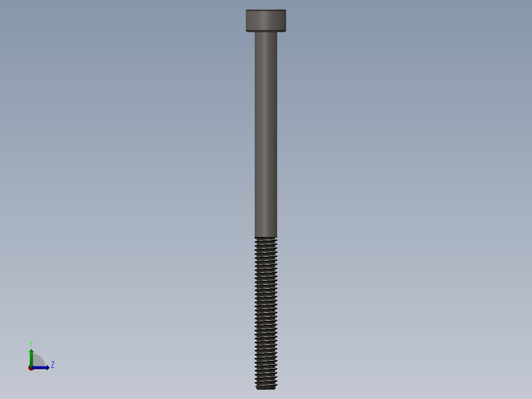 Screw_DIN_912_M2.5x40_A2.SLDPRT公制内六角螺钉左视图