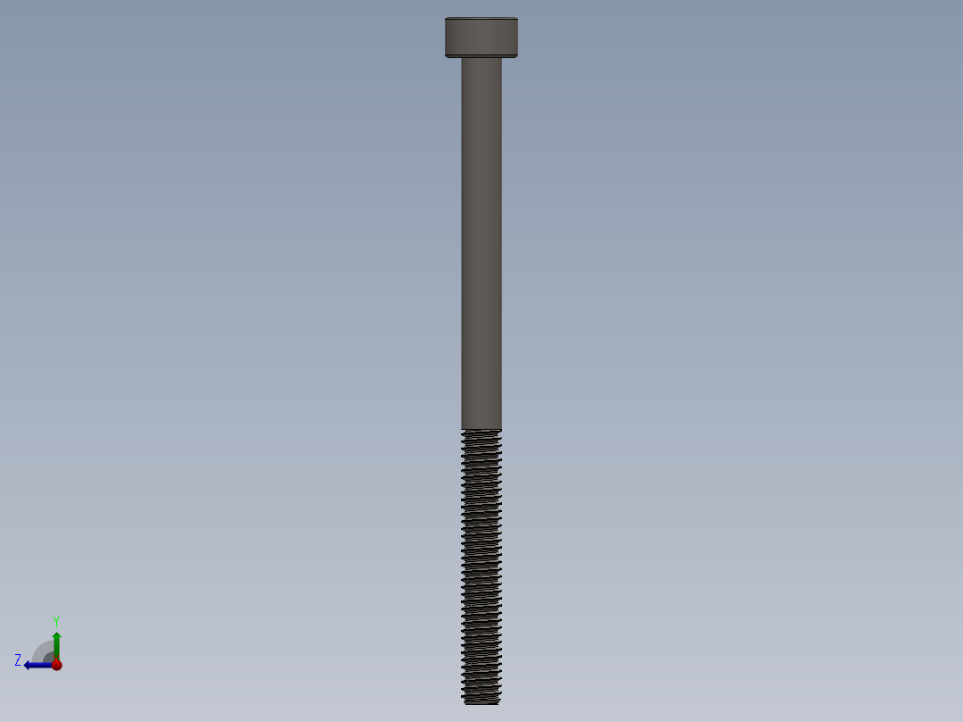Screw_DIN_912_M2.5x40_A2.SLDPRT公制内六角螺钉右视图