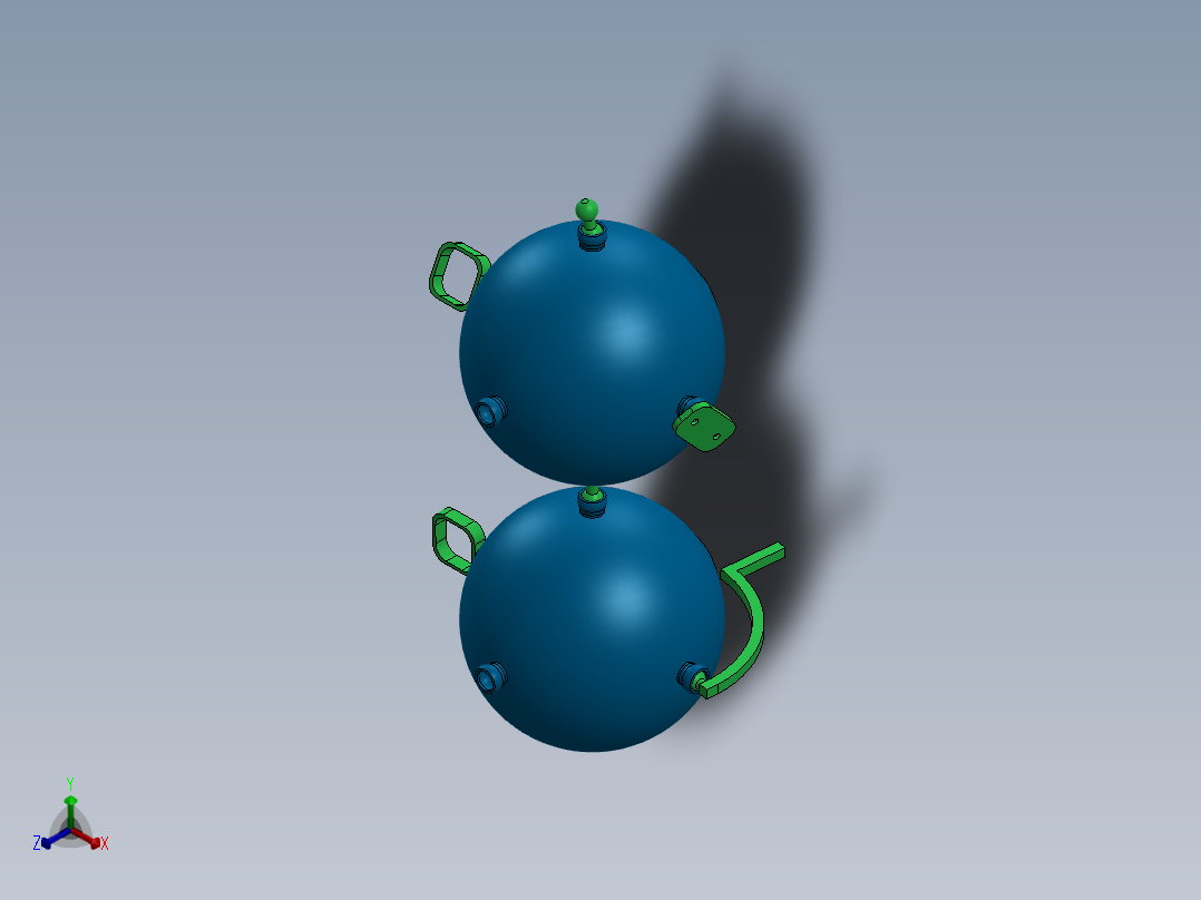 模块化鸟舍夹正等轴测图